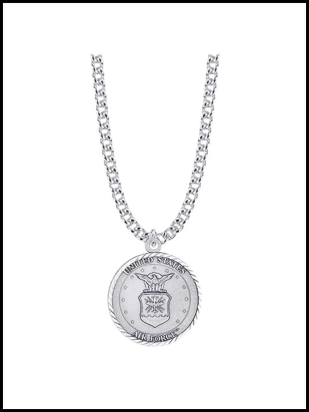 Sterling Silver St Michael Archangel Military Pendant Necklace